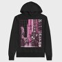 Japanese City Photographic Asian Street, Hanorac Oversize Barbati (Unisex)