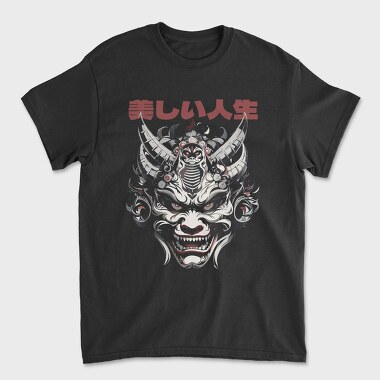 Japanese Oni Mask, Tricou Barbati (Unisex)