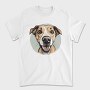 Joyful Dog Portrait, Tricou Barbati (Unisex)