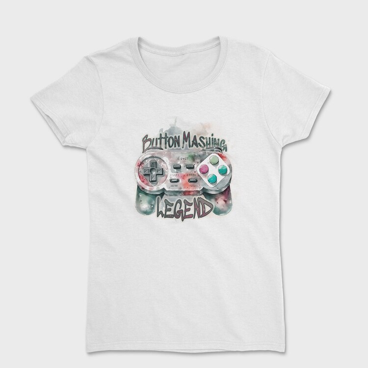 Joystick Button Mashing Watercolor Legend, Tricou Femei