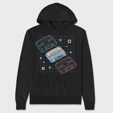 Cassette Tape Music Vaporwave Electronics, Hanorac Oversize Barbati (Unisex)
