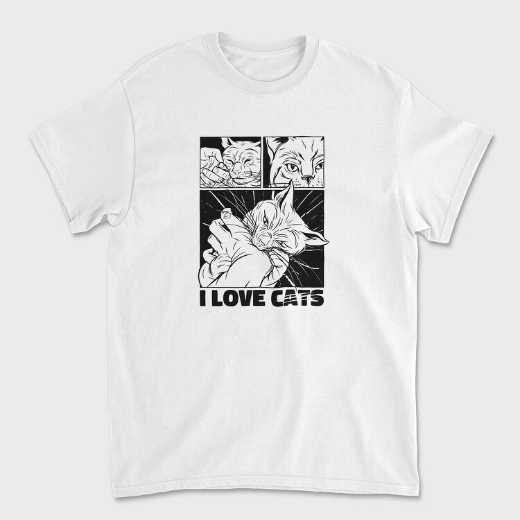 Cat Bite Comic, Tricou Barbati (Unisex)