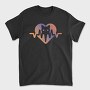 Cat Heartbeat Love, Tricou Barbati (Unisex)
