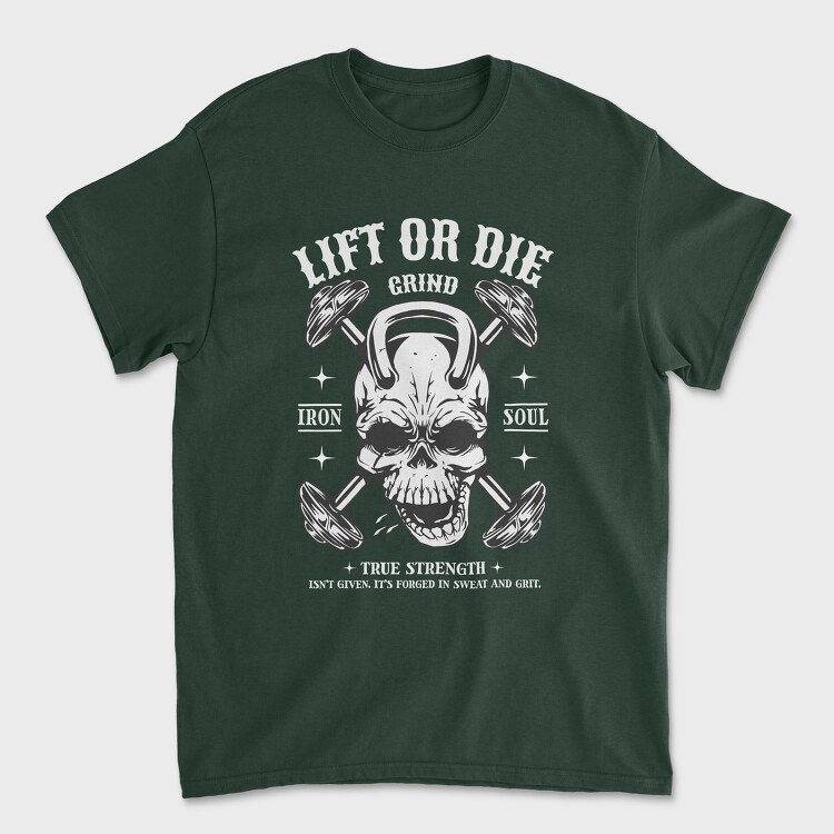 Dark Skull Gym Lift, Tricou Barbati (Unisex)