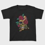 Day Of The Dead Skull With Roses, Tricou Copii