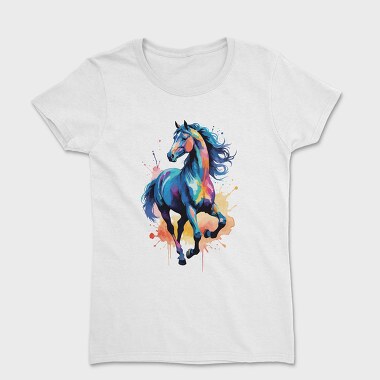 Eye Catching Watercolor Horse, Tricou Femei