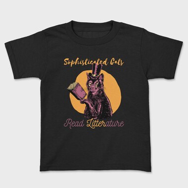 Fancy Cat Literature Litterature, Tricou Copii