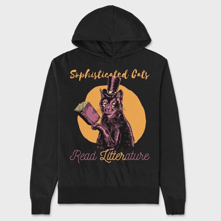 Fancy Cat Literature Litterature, Hanorac Oversize Barbati (Unisex)