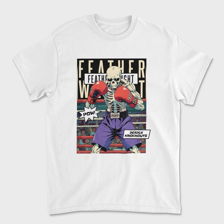 Featherweight Boxing Skeleton Trend, Tricou Barbati (Unisex)