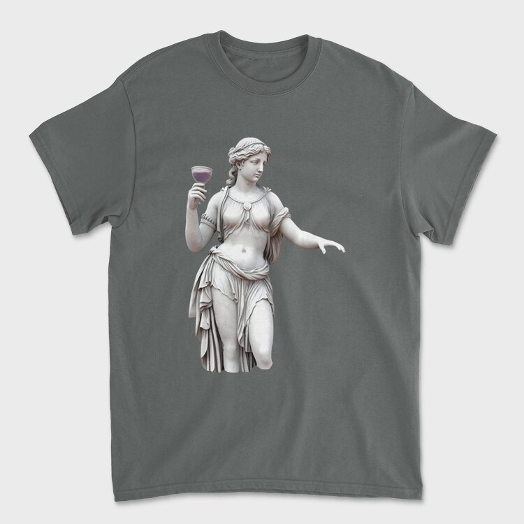 Female Statue Wine Woman, Tricou Barbati (Unisex)