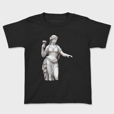 Female Statue Wine Woman, Tricou Copii
