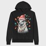 Festive Llama Christmas, Hanorac Oversize Barbati (Unisex)