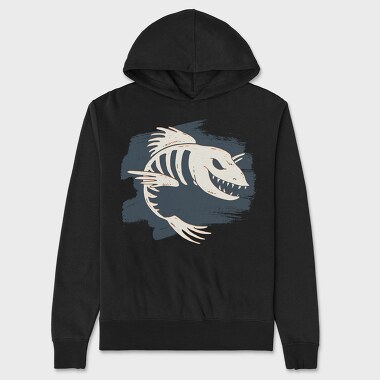 Fish Bone Skeleton, Hanorac Oversize Barbati (Unisex)