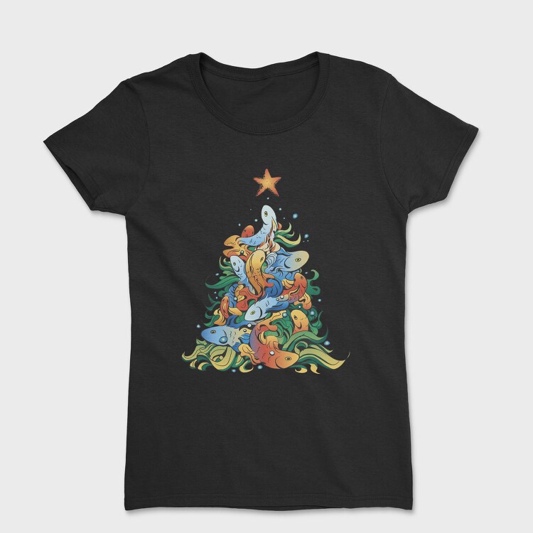 Fish Christmas Tree, Tricou Femei