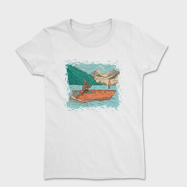 Fisherman In Boat, Tricou Femei