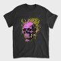 Flaming Punk Skull, Tricou Barbati (Unisex)