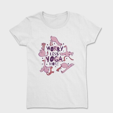 Flamingo Doing Yoga Worry, Tricou Femei