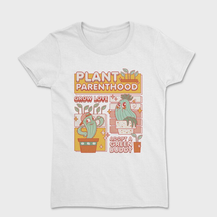 Nurturing Plant Parenthood Cute Cactus 09, Tricou Femei