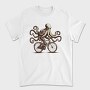 Octopus On Bicycle Ride, Tricou Barbati (Unisex)