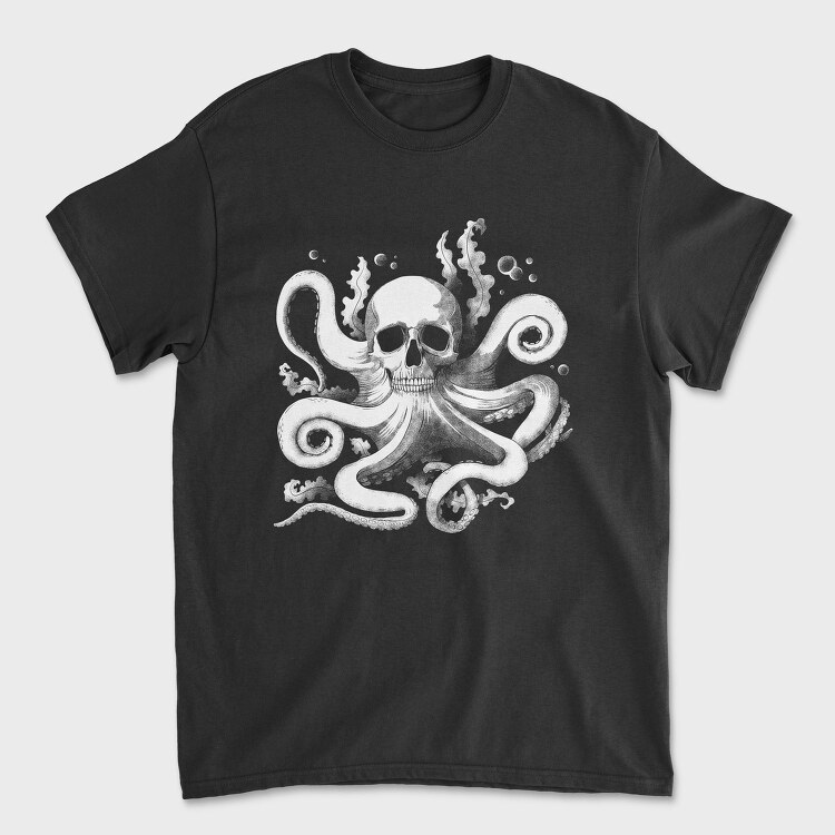 Octopus Skull, Tricou Barbati (Unisex)