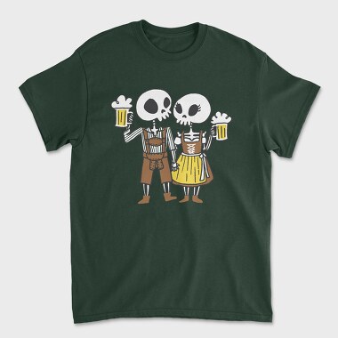 Oktoberfest Skeleton Couple, Tricou Barbati (Unisex)
