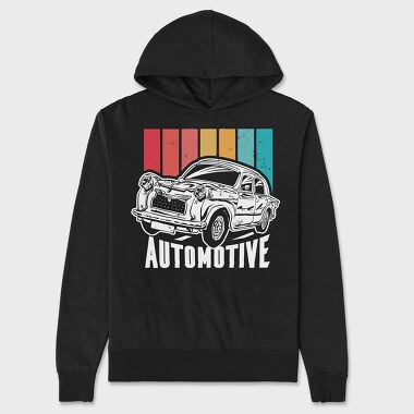 Old Car Retro Sunset, Hanorac Oversize Barbati (Unisex)