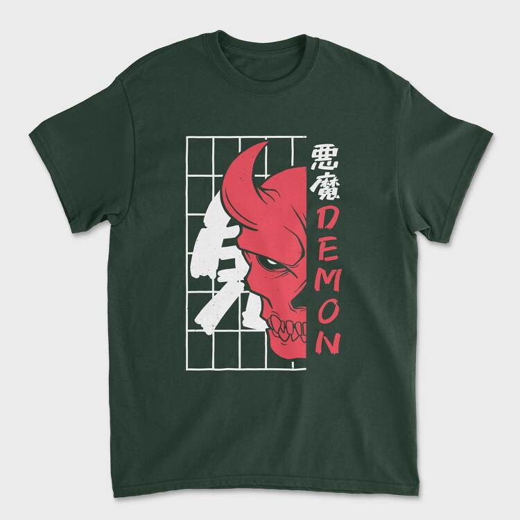 Oni Skull Flat, Tricou Barbati (Unisex)