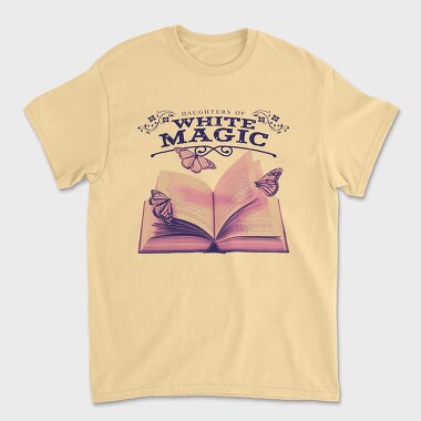 Open Book And Butterflies White Magic Tote, Tricou Barbati (Unisex)