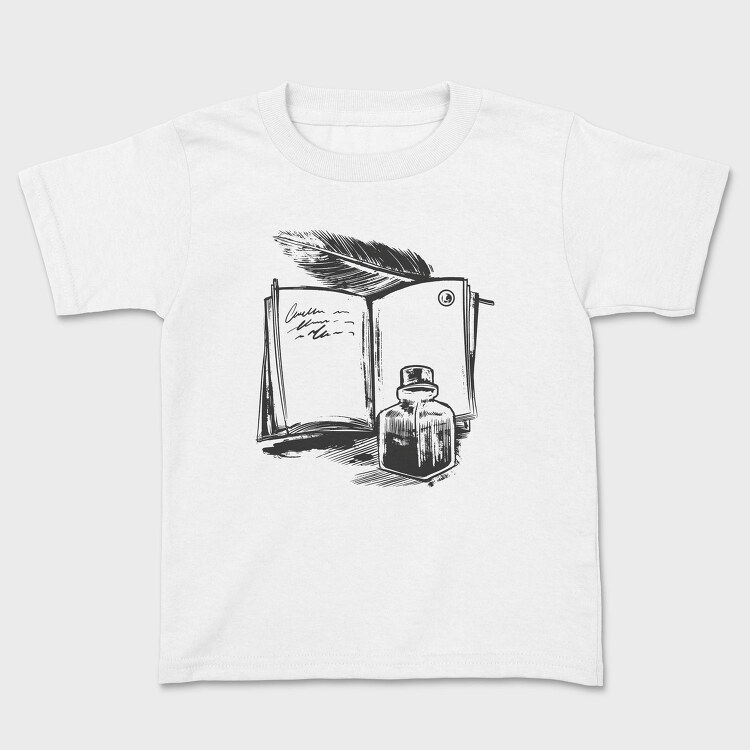 Open Book And Ink Jar, Tricou Copii