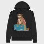 Otter Animal On Vacation Travel, Hanorac Oversize Barbati (Unisex)
