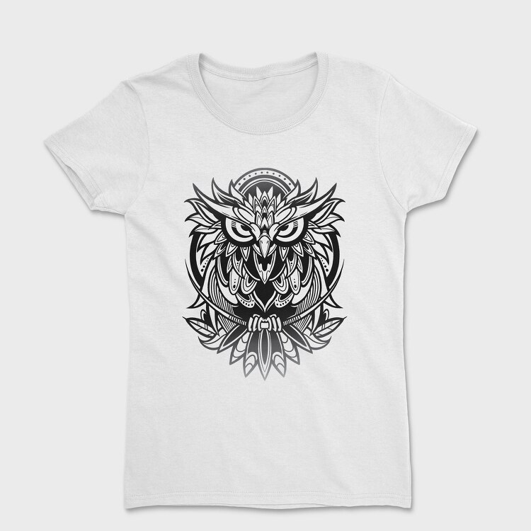 Owl Bird Animal Tribal, Tricou Femei