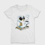 Owl With Books And Coffee Cute, Tricou Femei