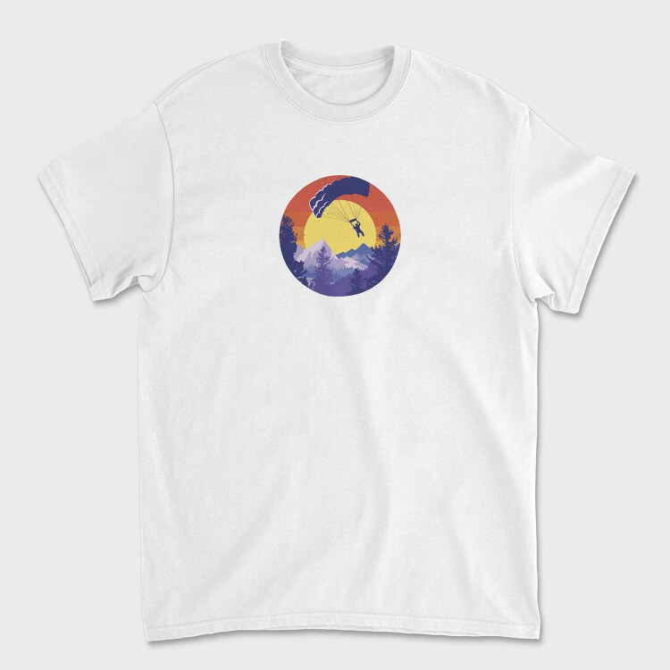 Parachute Retro Sunset Mountain, Tricou Barbati (Unisex)