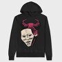 Demon And Mask Halloween, Hanorac Oversize Barbati (Unisex)