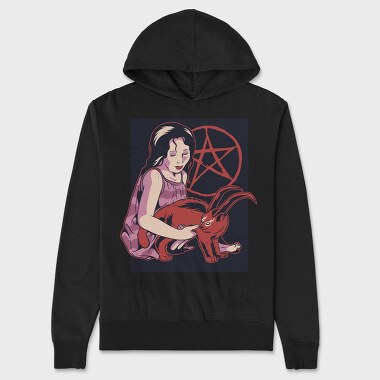 Demon Cat, Hanorac Oversize Barbati (Unisex)