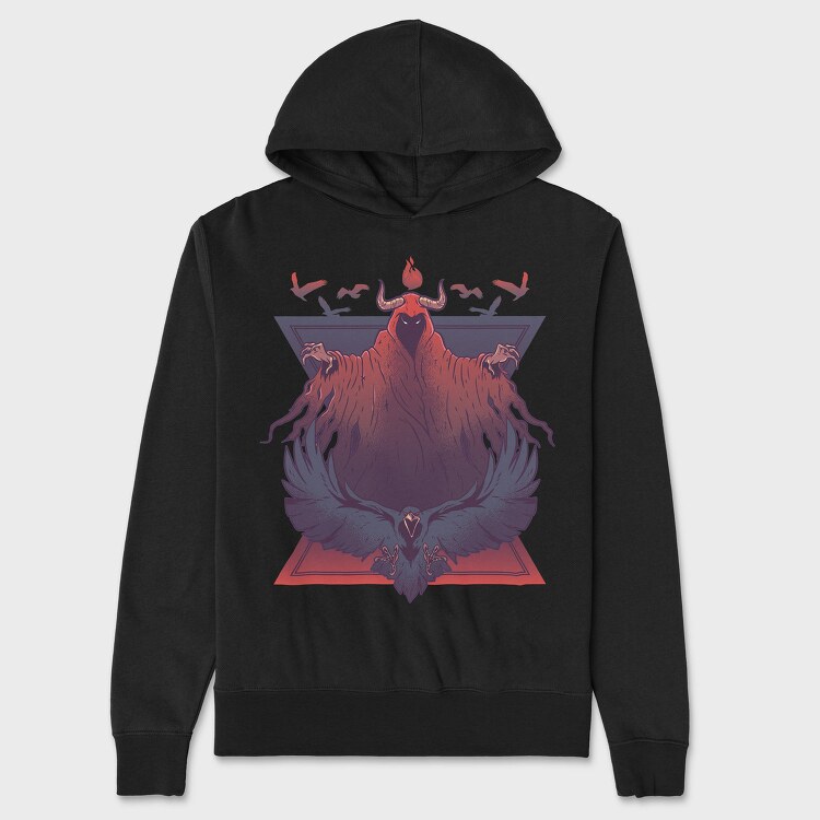 Demon Raven, Hanorac Oversize Barbati (Unisex)