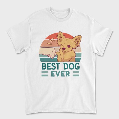 Dog And Human Retro Sunset Best Ever, Tricou Barbati (Unisex)