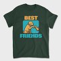 Dog Human Friendship Best Friends, Tricou Barbati (Unisex)