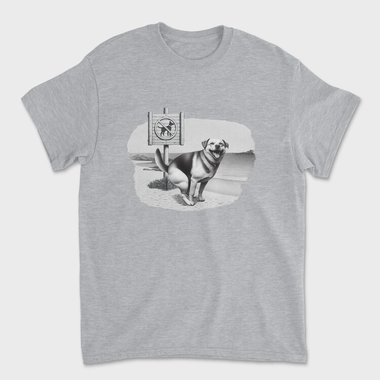 Funny Dog Sign No Dogs Allowed, Tricou Barbati (Unisex)