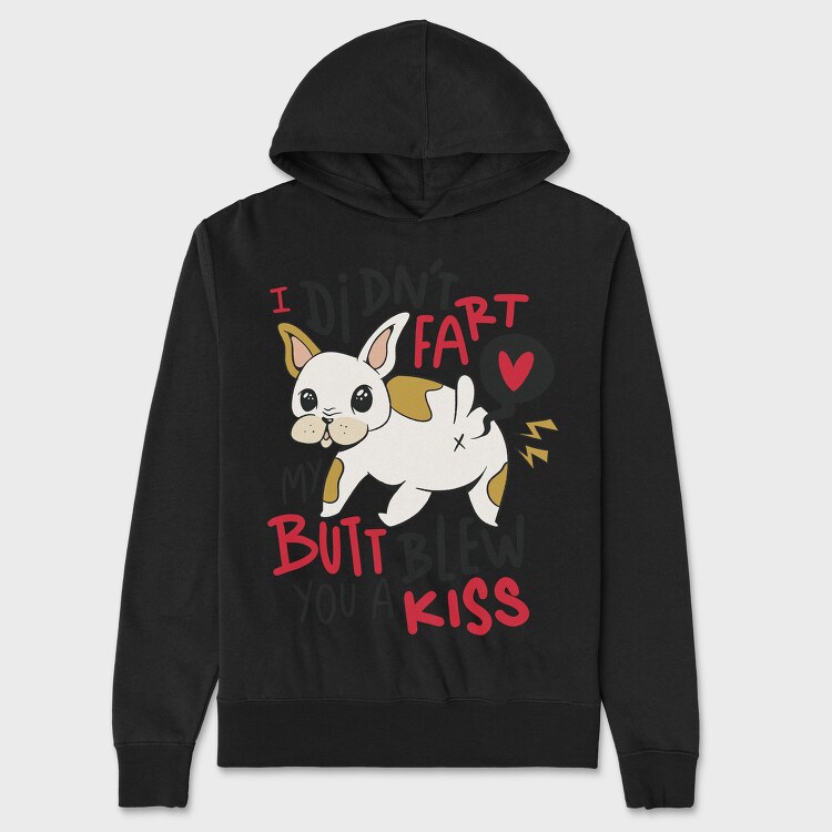 Funny Fart French Bulldog, Hanorac Oversize Barbati (Unisex)