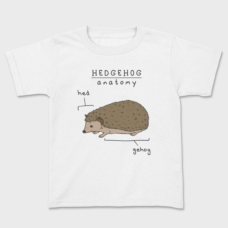 Funny Hedgehog Anatomy Meme, Tricou Copii