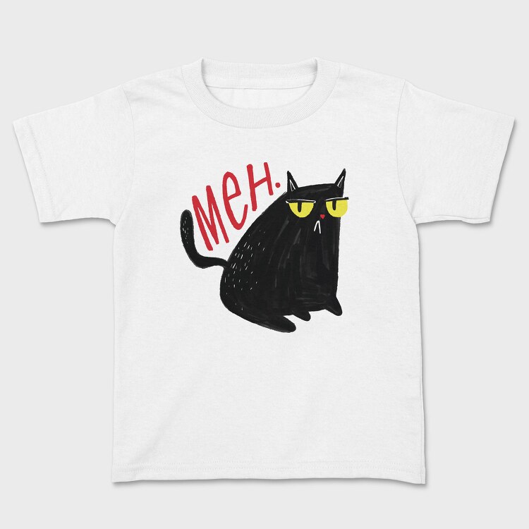 Funny Unimpressed Meh Cat, Tricou Copii
