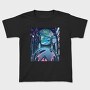 Futuristic City Neon Cyberpunk, Tricou Copii