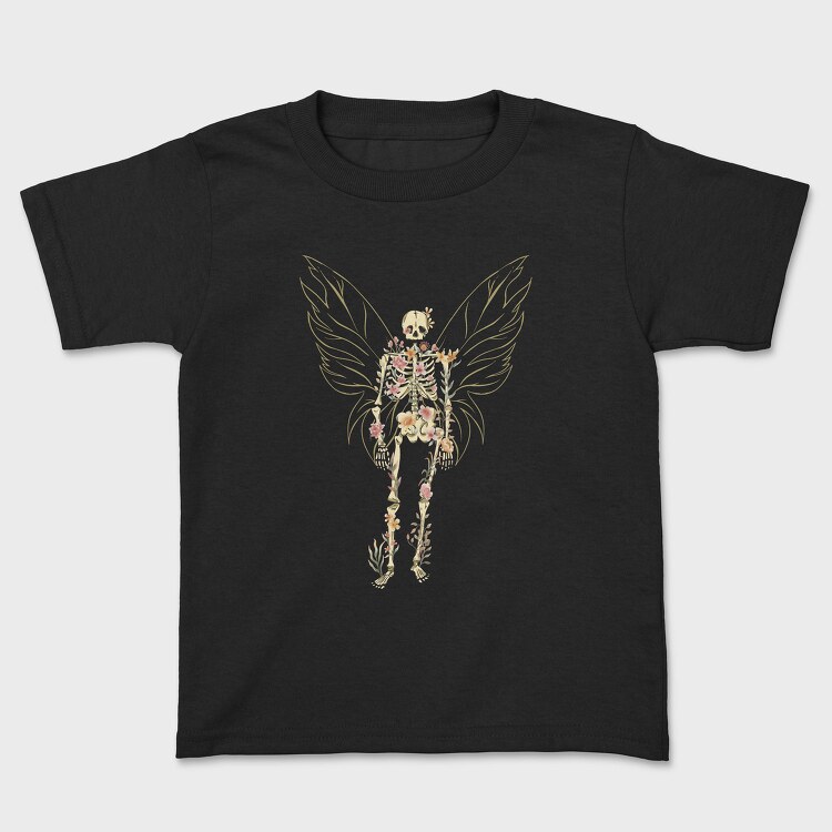 Floral Butterfly Skeleton, Tricou Copii