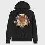 Floral Horses Collage Geometry, Hanorac Oversize Barbati (Unisex)