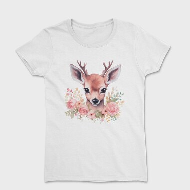 Florla Deer Throw Pillow, Tricou Femei