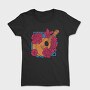 Flower Guitar Uke Flowers, Tricou Femei