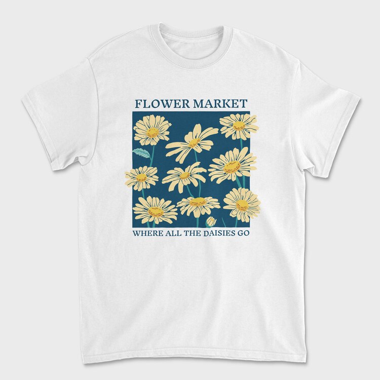 Flower Market Daisies, Tricou Barbati (Unisex)