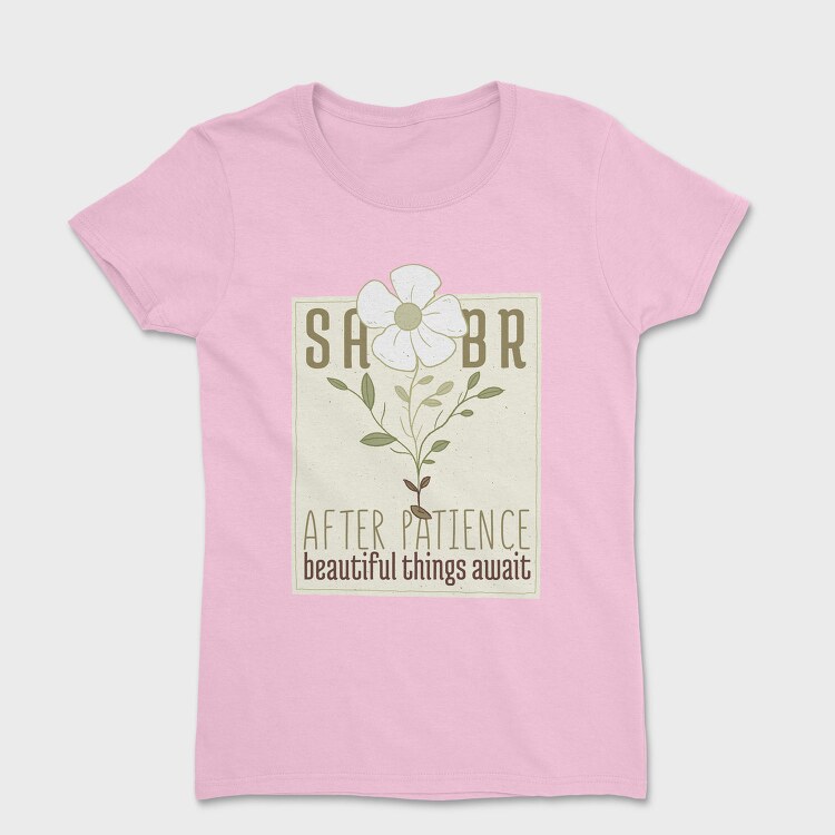 Flower Text Patience, Tricou Femei