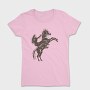 Girl Equitation Horse Two Feet, Tricou Femei